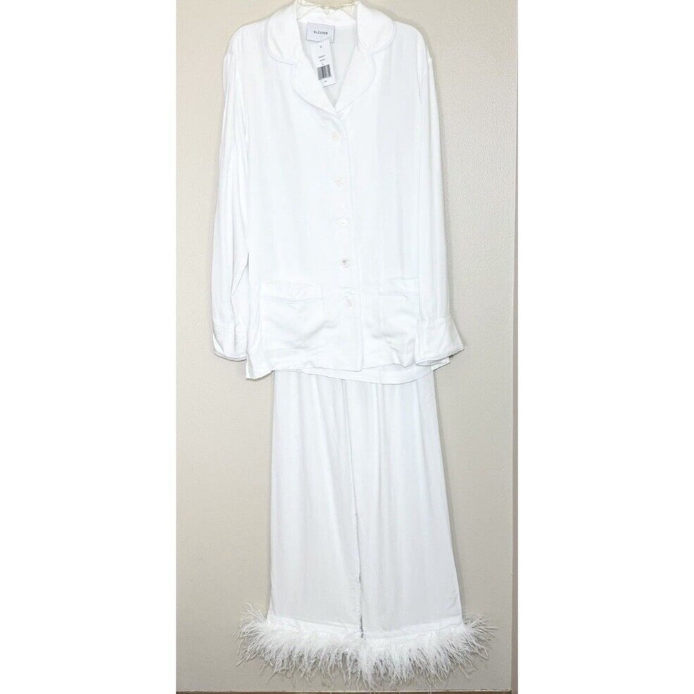 Sleeper Party Pajama Set With Real Feathers Feath… - image 2